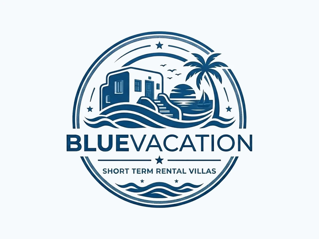 Λογότυπο Bluevacation Short Term Rental Villas.